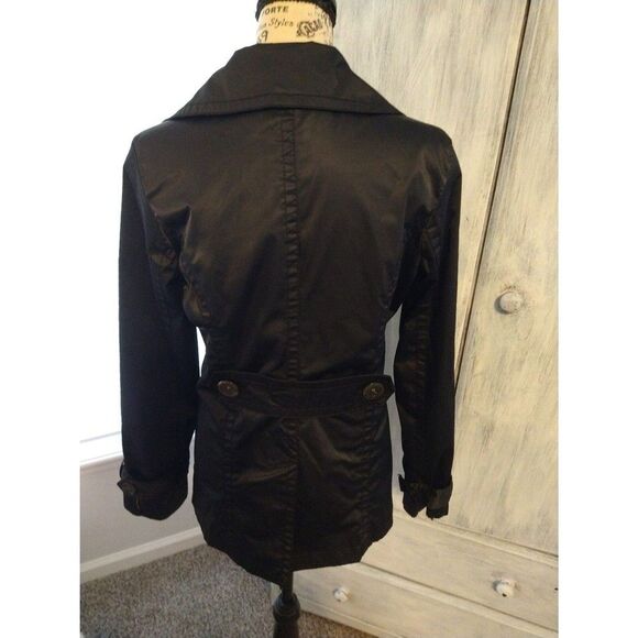 Merona black Button.Jacket Medium Black Y2K Classic Sleek City - Picture 4 of 8